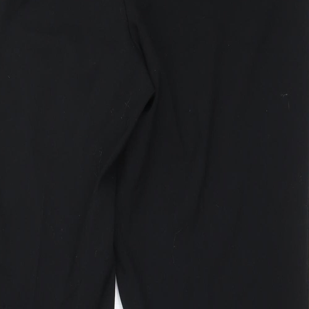 Marks and Spencer Womens Black Polyester Trousers Size 12 L28.5 in Regular