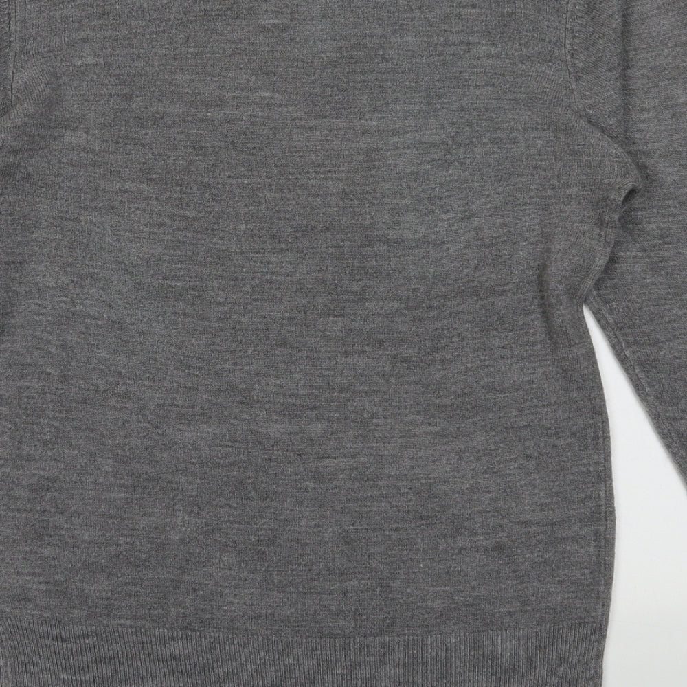 Peacocks Mens Grey Acrylic Pullover Sweatshirt Size S