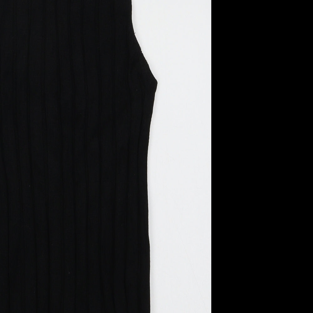 River Island Womens Black Viscose Pullover Sweatshirt Size 8 Pullover