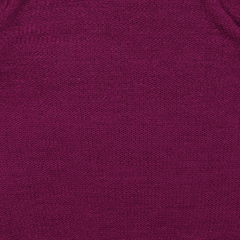 originals Womens Purple Acrylic Pullover Sweatshirt Size M Pullover