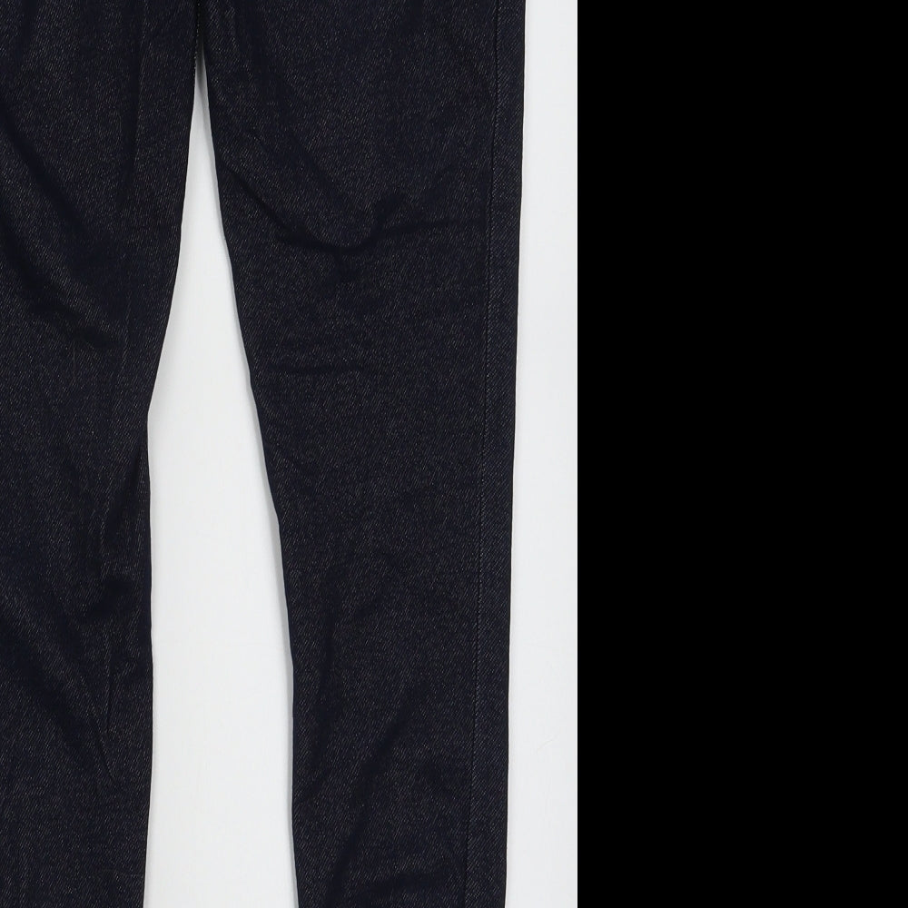 sainsburys Womens Blue Cotton Jegging Trousers Size 10 L28 in Regular