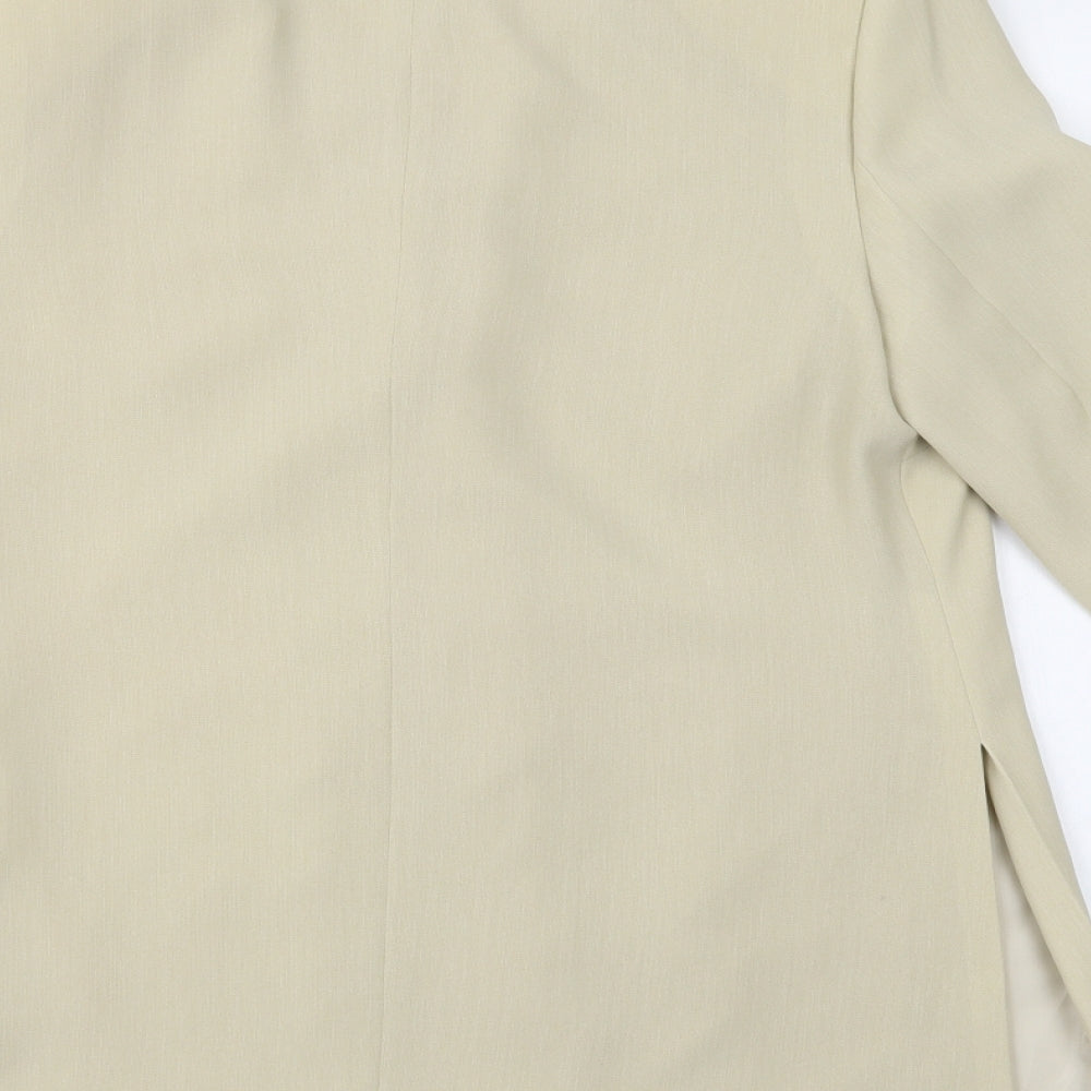 Marks & Spencer Womens Beige Jacket Blazer Size 12 Button