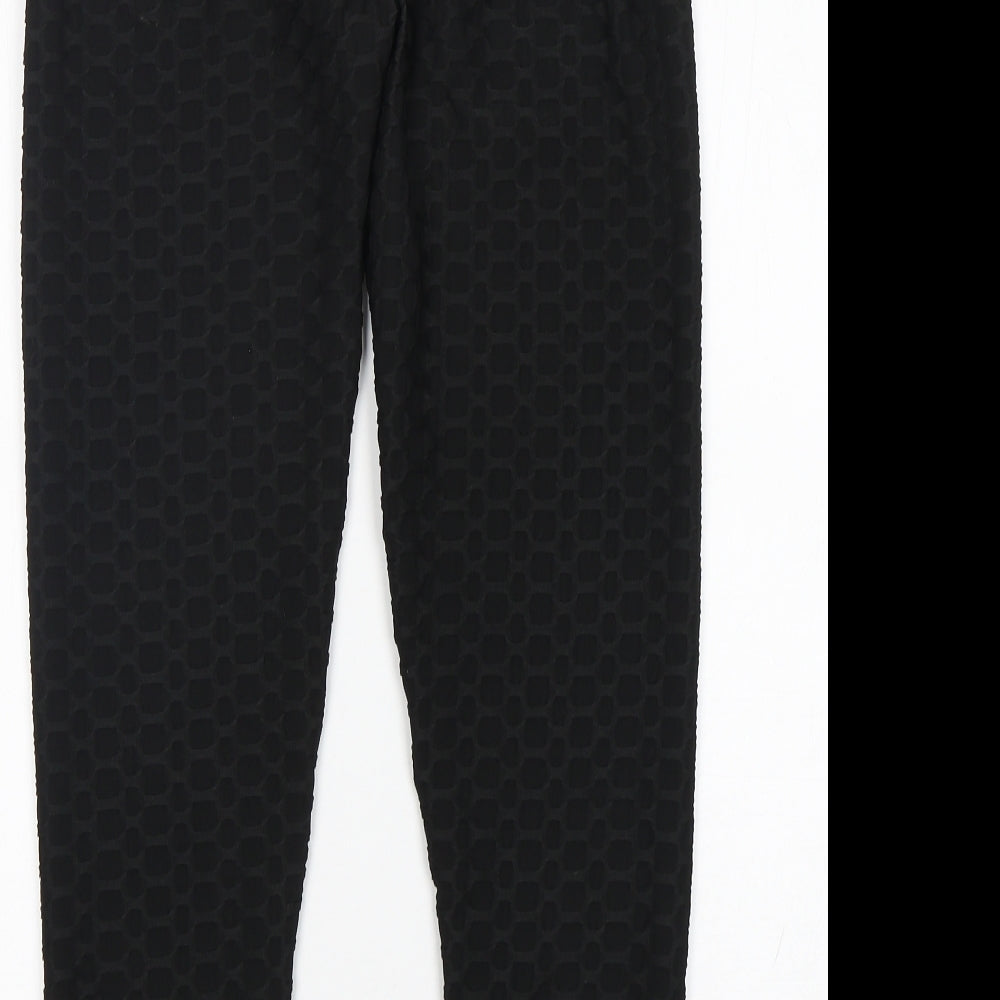 Preworn Womens Black Compression Leggings Size M L25 in Regular