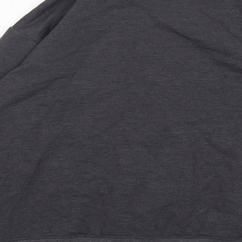 ASOS Womens Grey Round Neck Viscose Full Zip Jumper Size 10