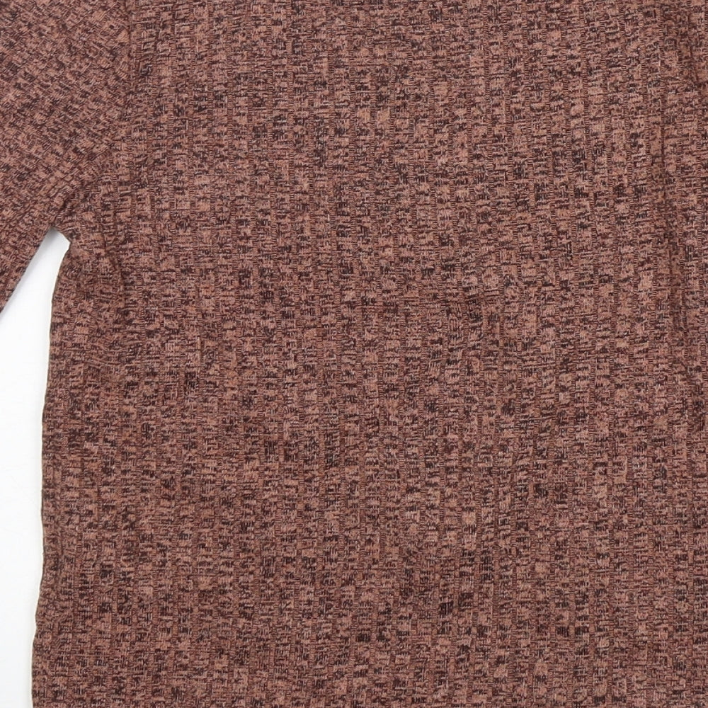 Primark Womens Brown Round Neck Polyester Pullover Jumper Size XS