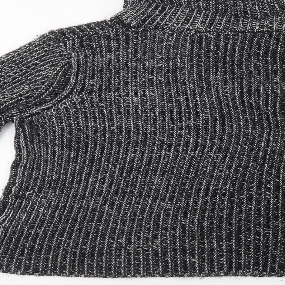 TALLY WEiJL Womens Grey Roll Neck Acrylic Pullover Jumper Size L