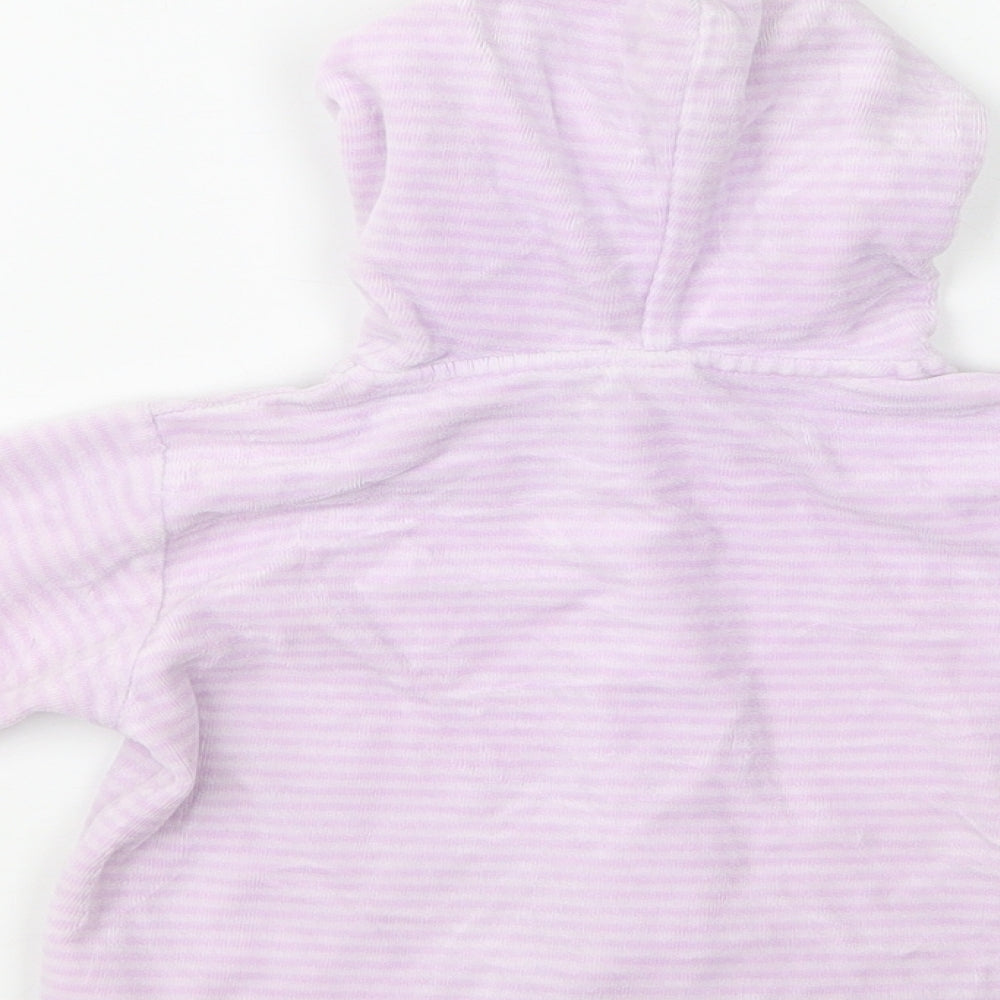 NEXT Baby Purple Striped Basic Jacket Jacket Size 0-3 Months Snap