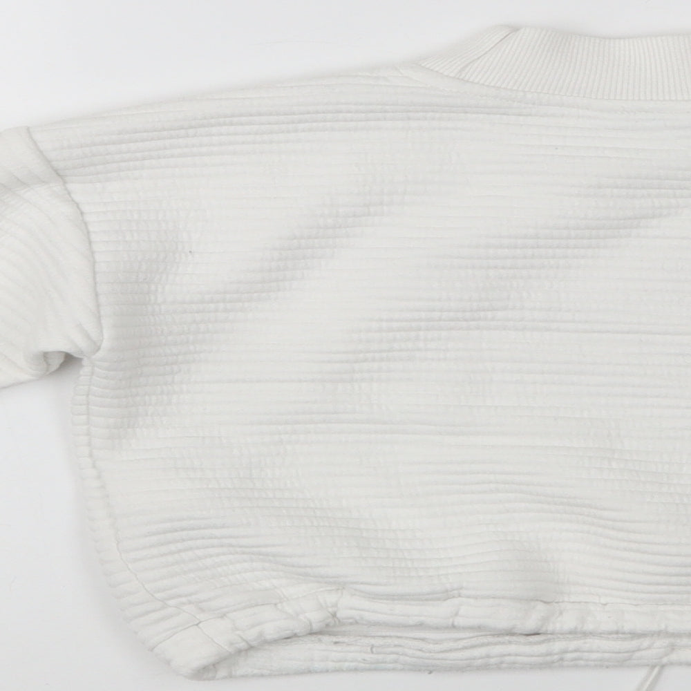Primark Girls White Polyester Pullover Sweatshirt Size 9-10 Years