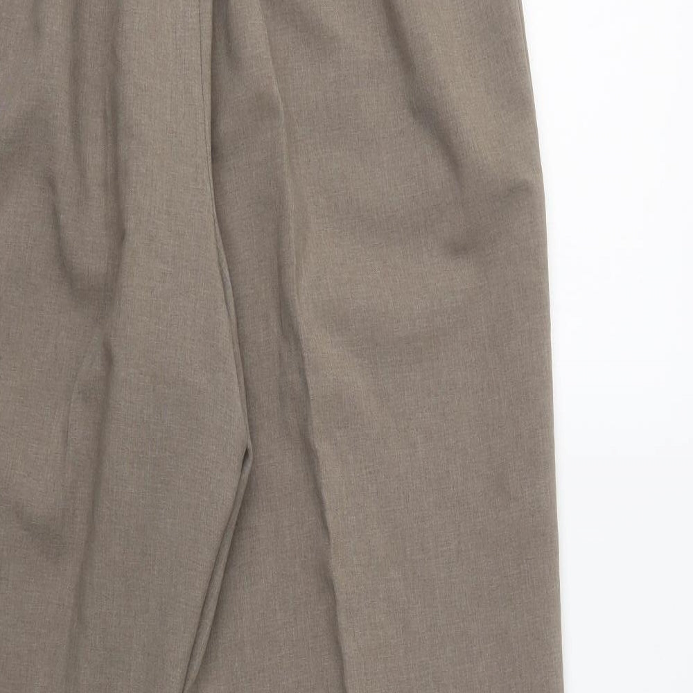 Saira Womens Beige Polyester Trousers Size M L29 in Regular