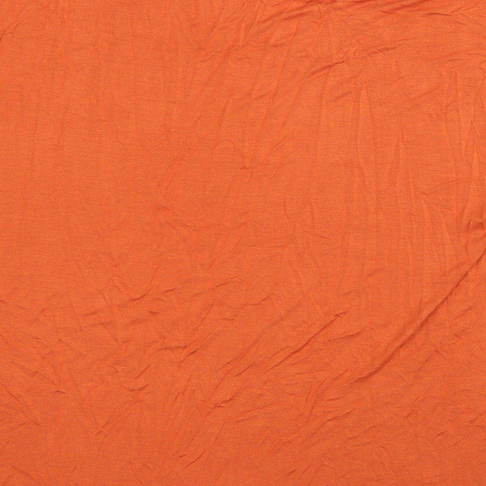 Originals Womens Orange Viscose Basic T-Shirt Size 12 Boat Neck