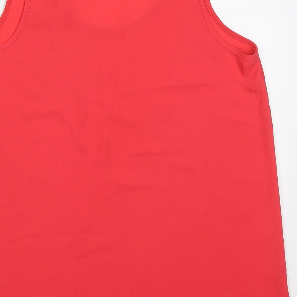 Atmosphere Womens Pink Polyester Basic Tank Size 8 Round Neck