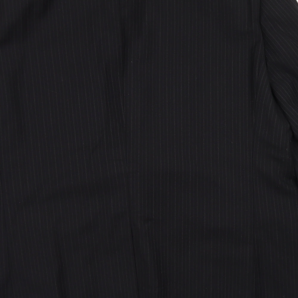 Sovereign Mens Black Striped Wool Jacket Blazer Size 44