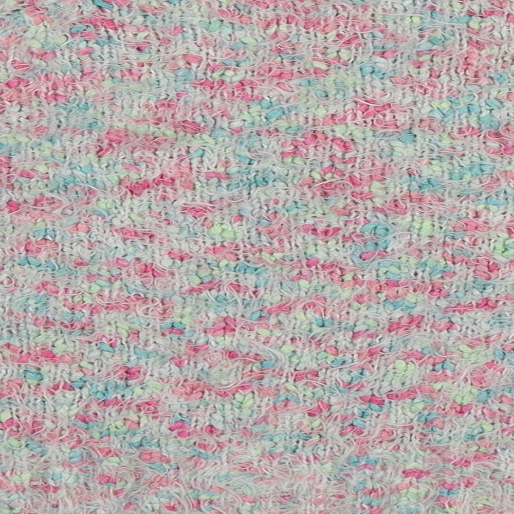 George Womens Pink Crew Neck Acrylic Pullover Jumper Size 12
