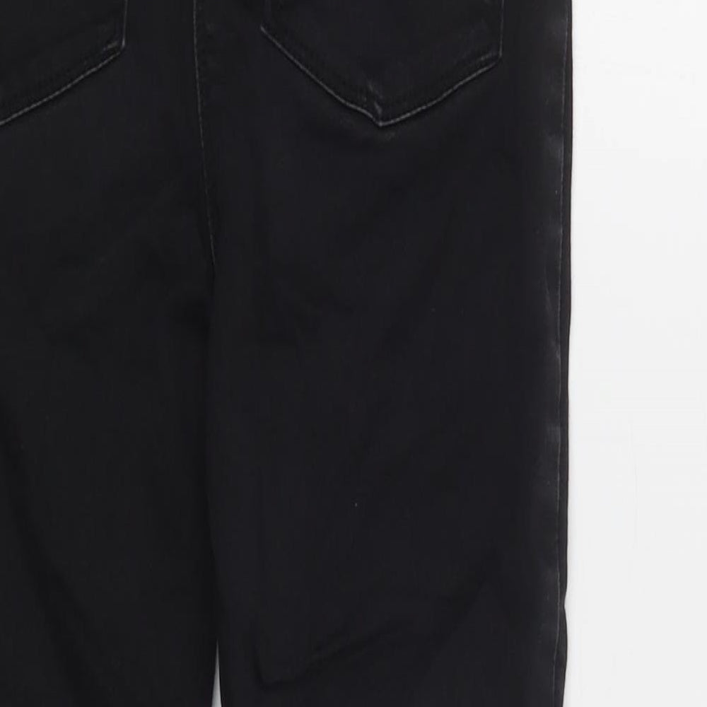Matalan Girls Black Cotton Skinny Jeans Size 11 Years Regular Button
