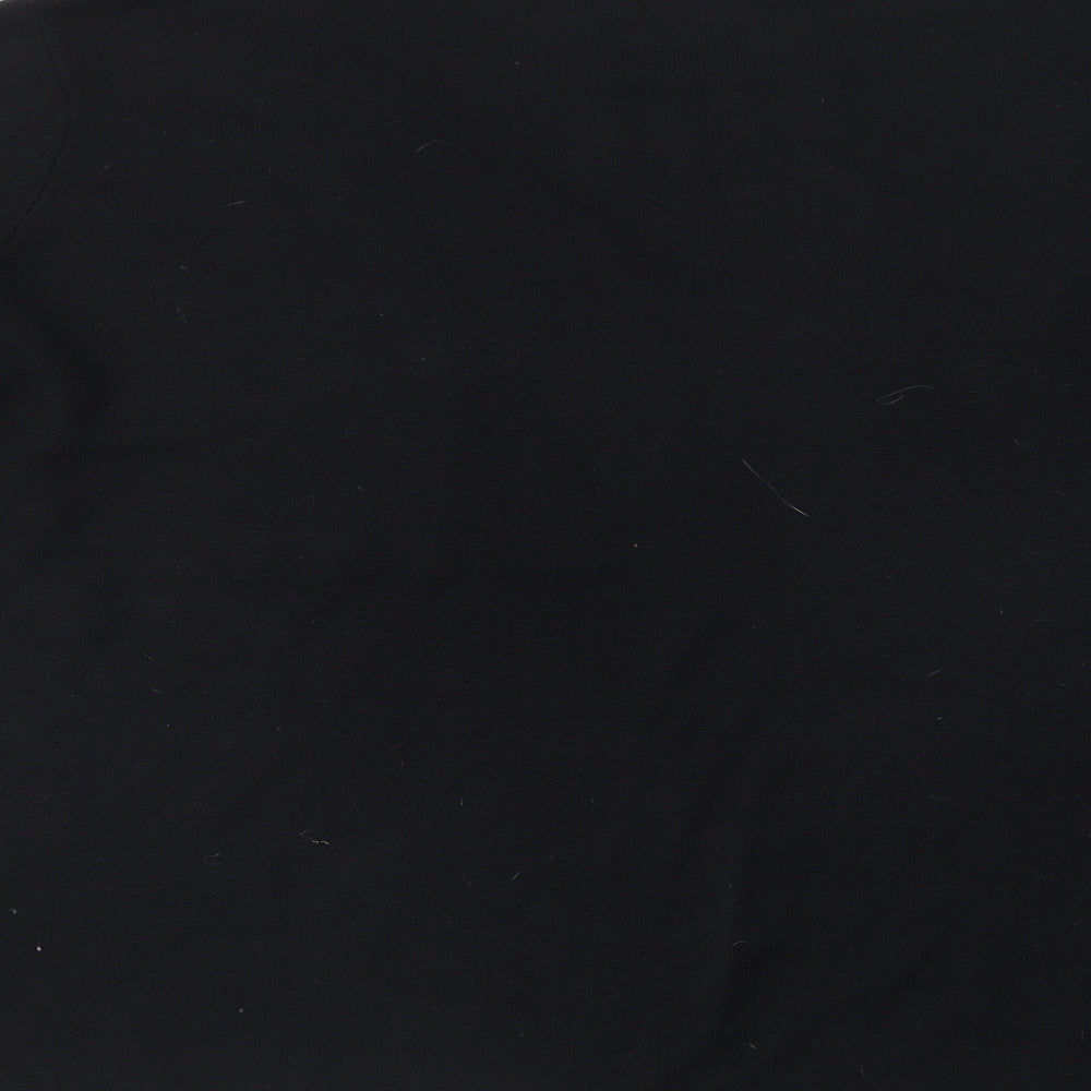 Bonmarché Womens Black V-Neck Acrylic Pullover Jumper Size L