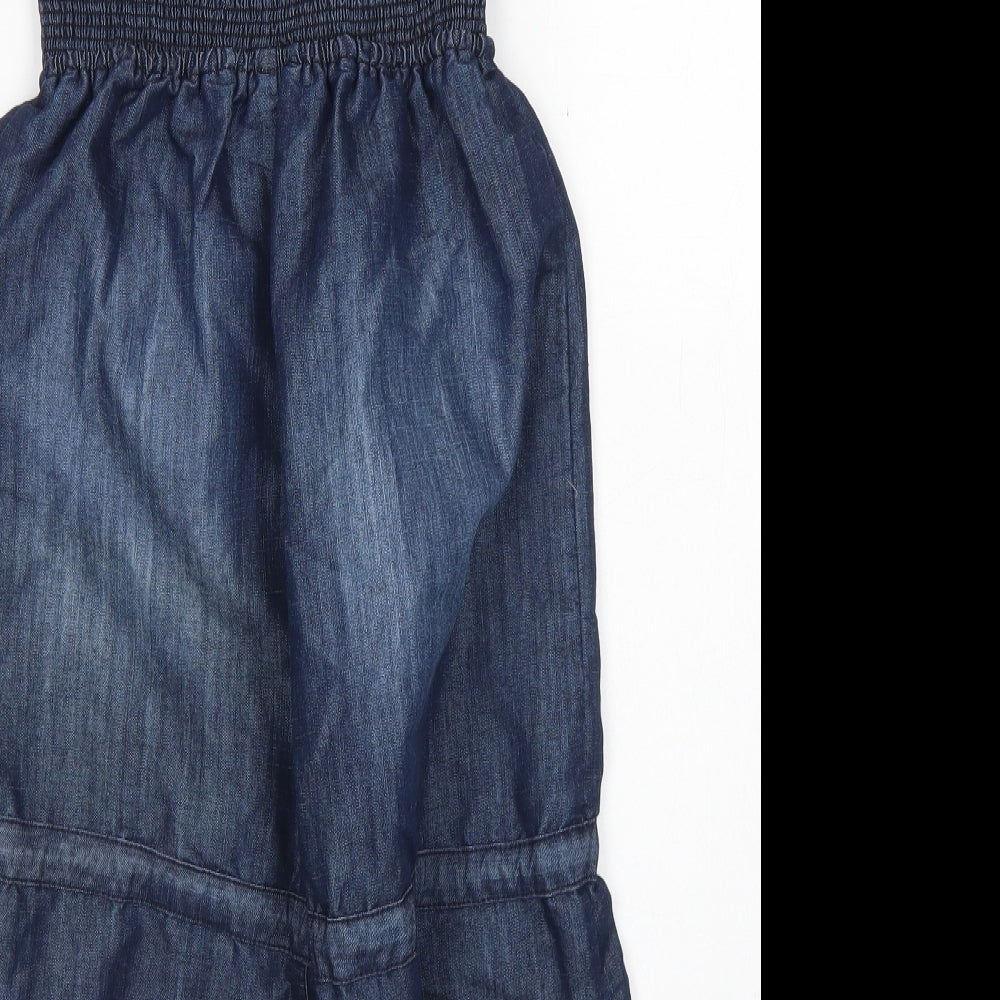 Denim Co Womens Blue Cotton Playsuit One-Piece Size 8