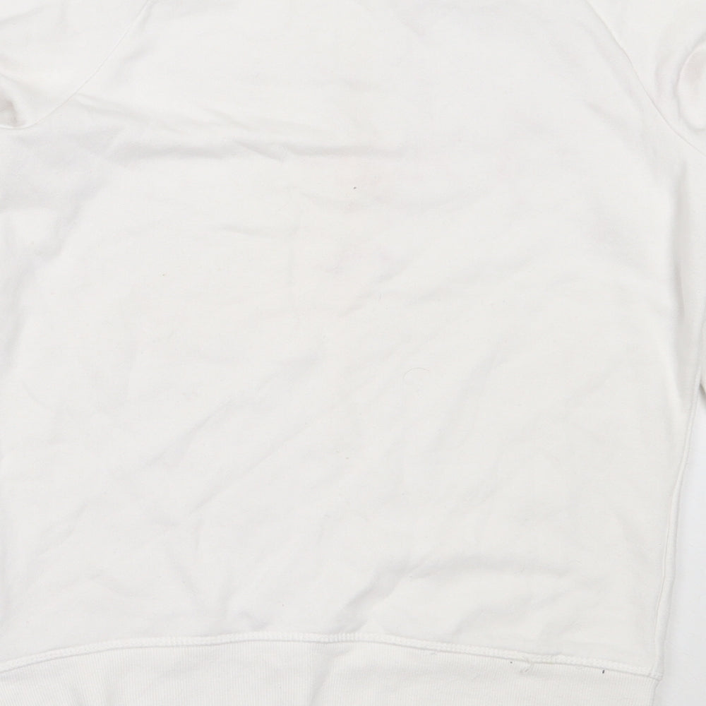 Primark Girls White Cotton Pullover Sweatshirt Size 12-13 Years