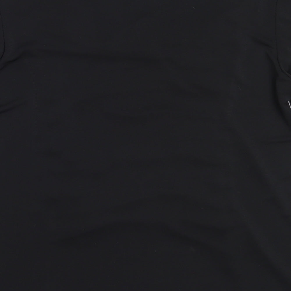 Saloos Womens Black Polyester Basic Blouse Size 14 Square Neck