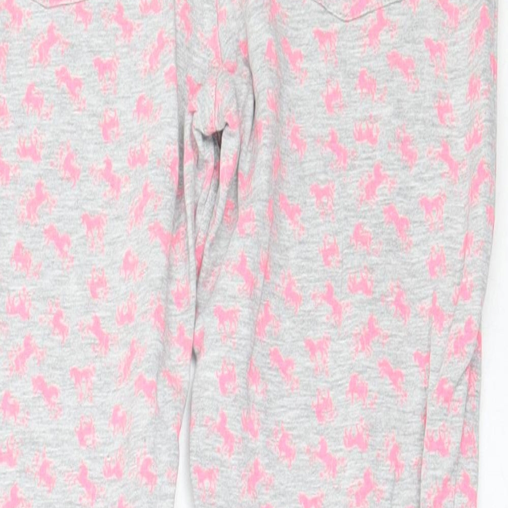 Matalan Girls Grey Cotton Capri Trousers Size 11 Years Regular