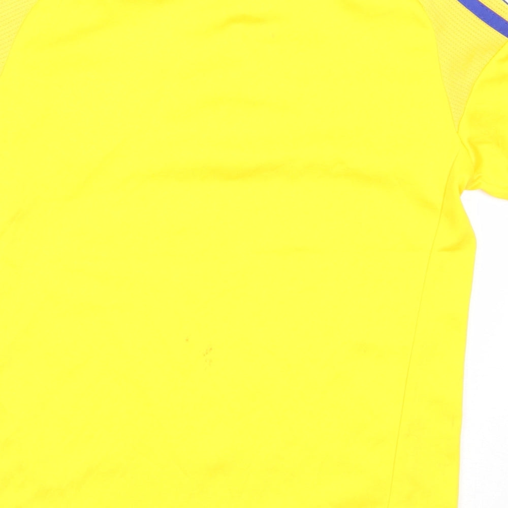 Ykpaiha Boys Yellow Polyester Jersey T-Shirt Size XS Round Neck