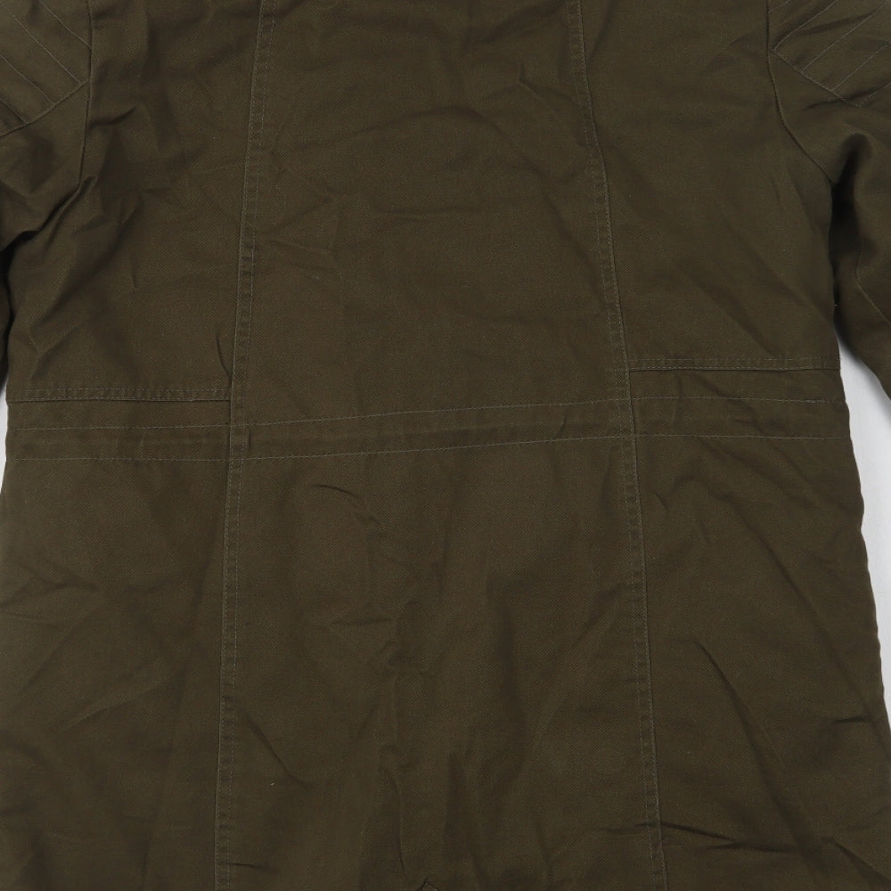 Miss Unique Womens Green Parka Jacket Size 8 Zip