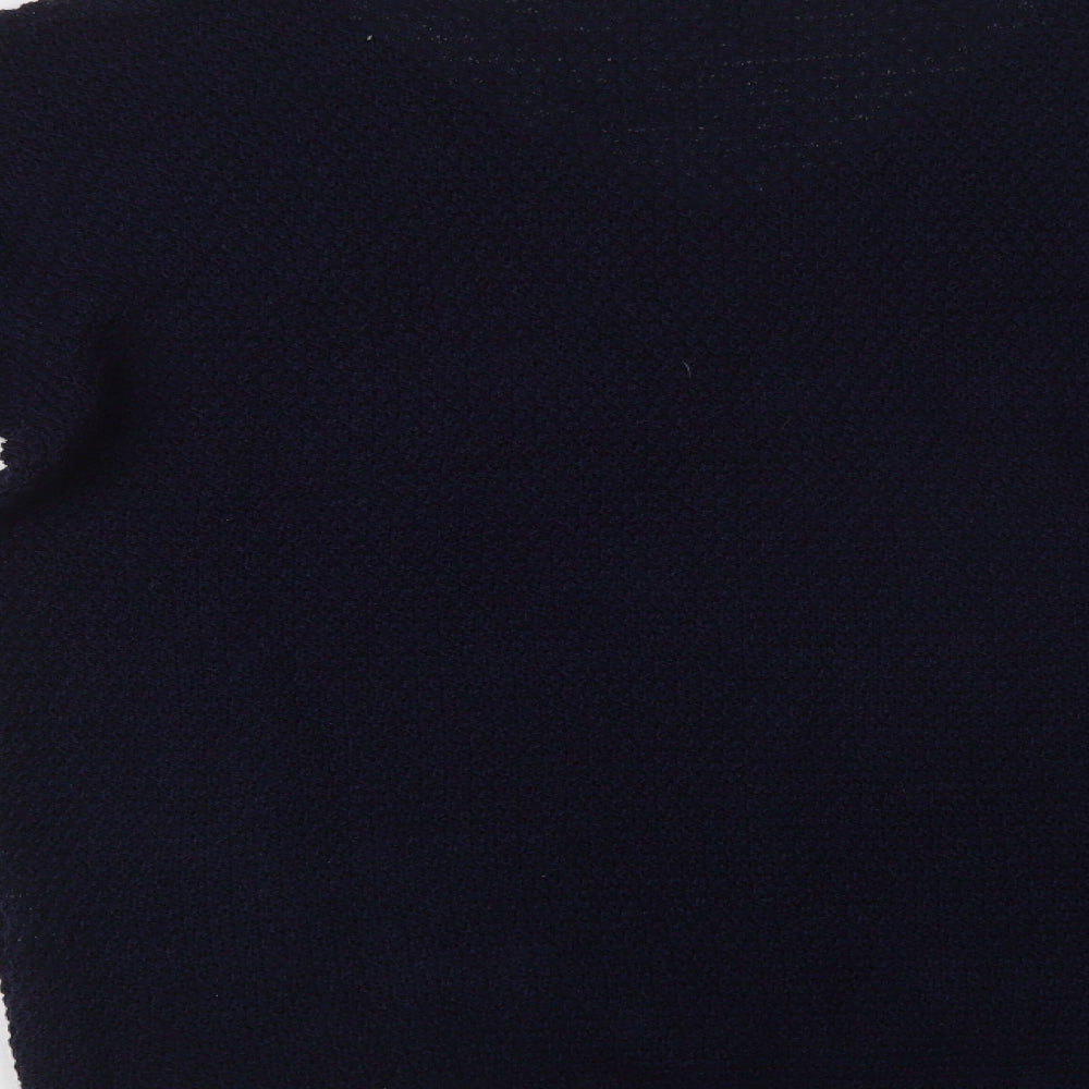 Nada Del Riccio Womens Blue V-Neck Acrylic Pullover Jumper Size S