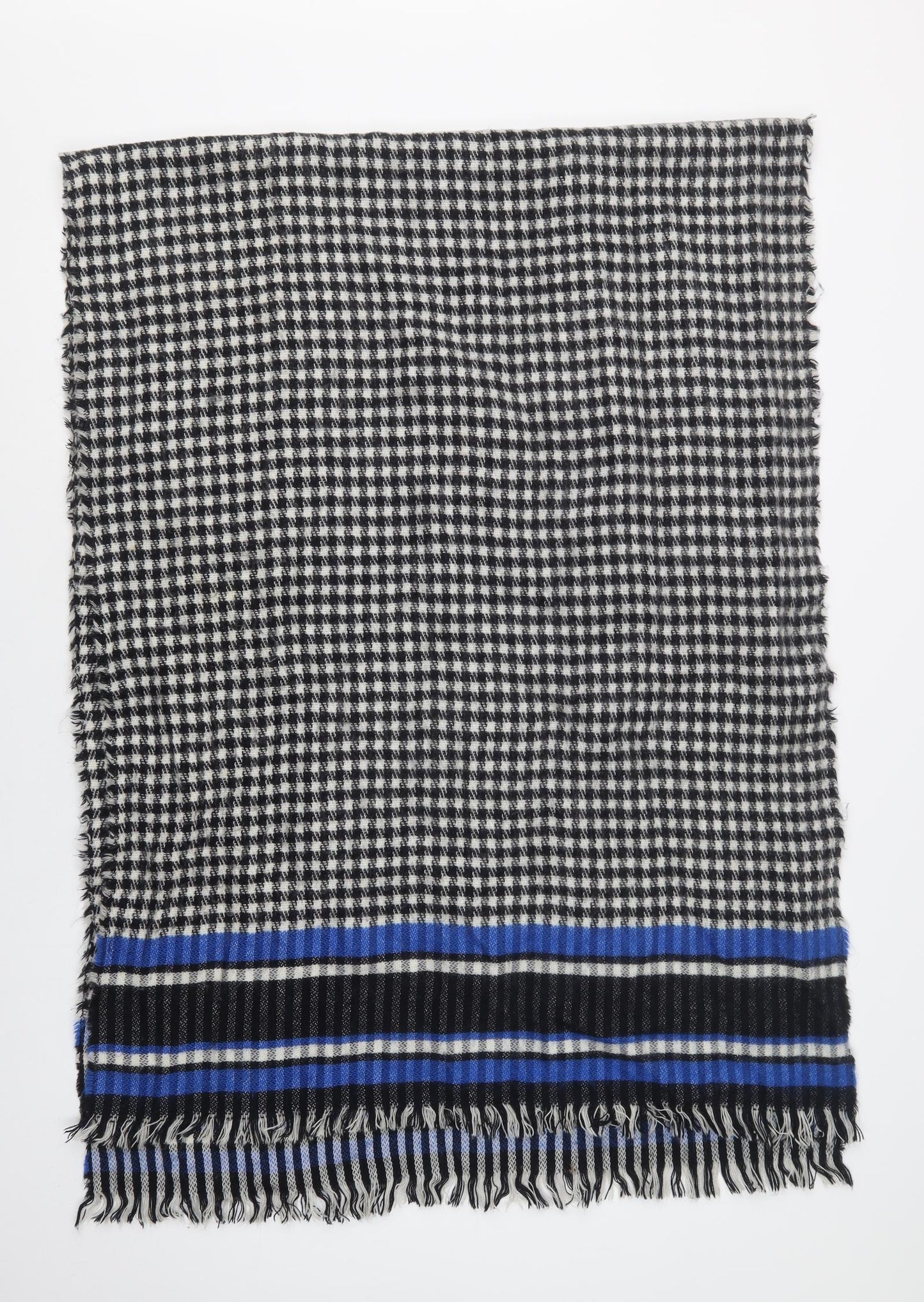 Preworn Womens Black Check Shawl/Wrap