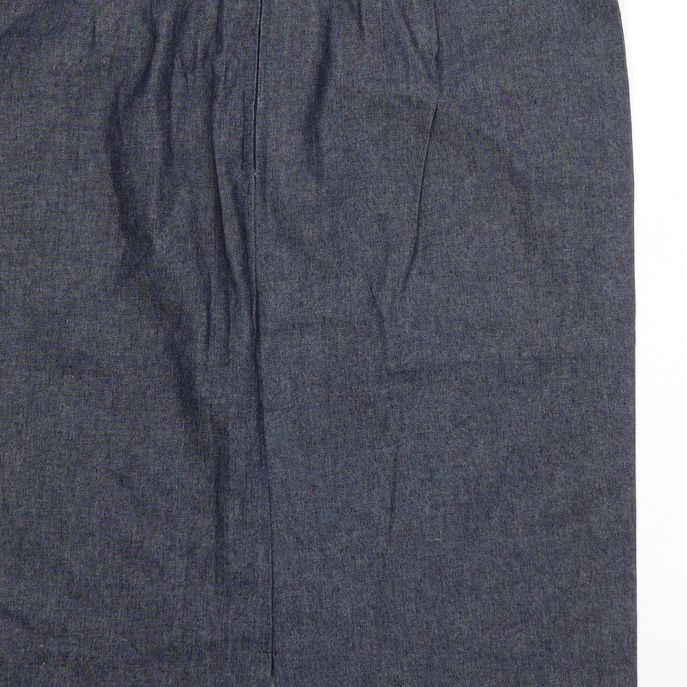 Preworn Womens Blue Polyester Straight & Pencil Set Size 42 in Zip
