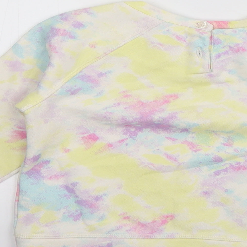 Gap Girls Multicoloured Cotton Pullover Sweatshirt Size 5 Years Pullover - Tie Dye
