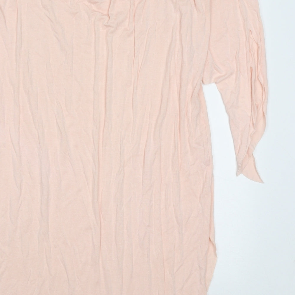 Cherry Couture Womens Pink Viscose Basic Blouse Size M Off the Shoulder
