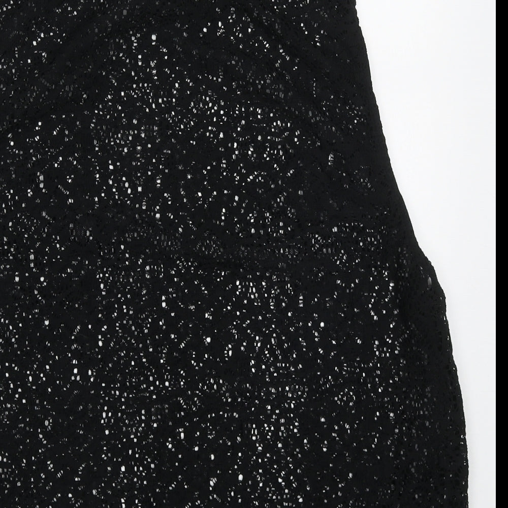 Atmosphere Womens Black Polyester Basic Tank Size M Round Neck