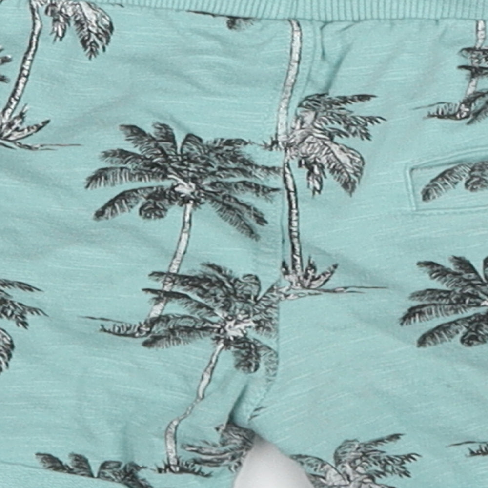 Feetje Boys Blue Cotton Sweatpants Trousers Size 18 Months Drawstring - Palm Tree Print Shorts
