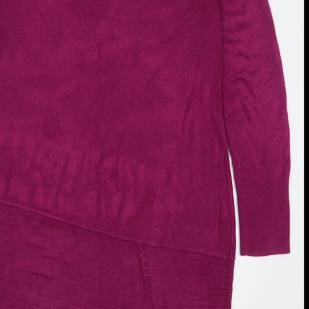 Principles Womens Pink Round Neck Acrylic Pullover Jumper Size 10