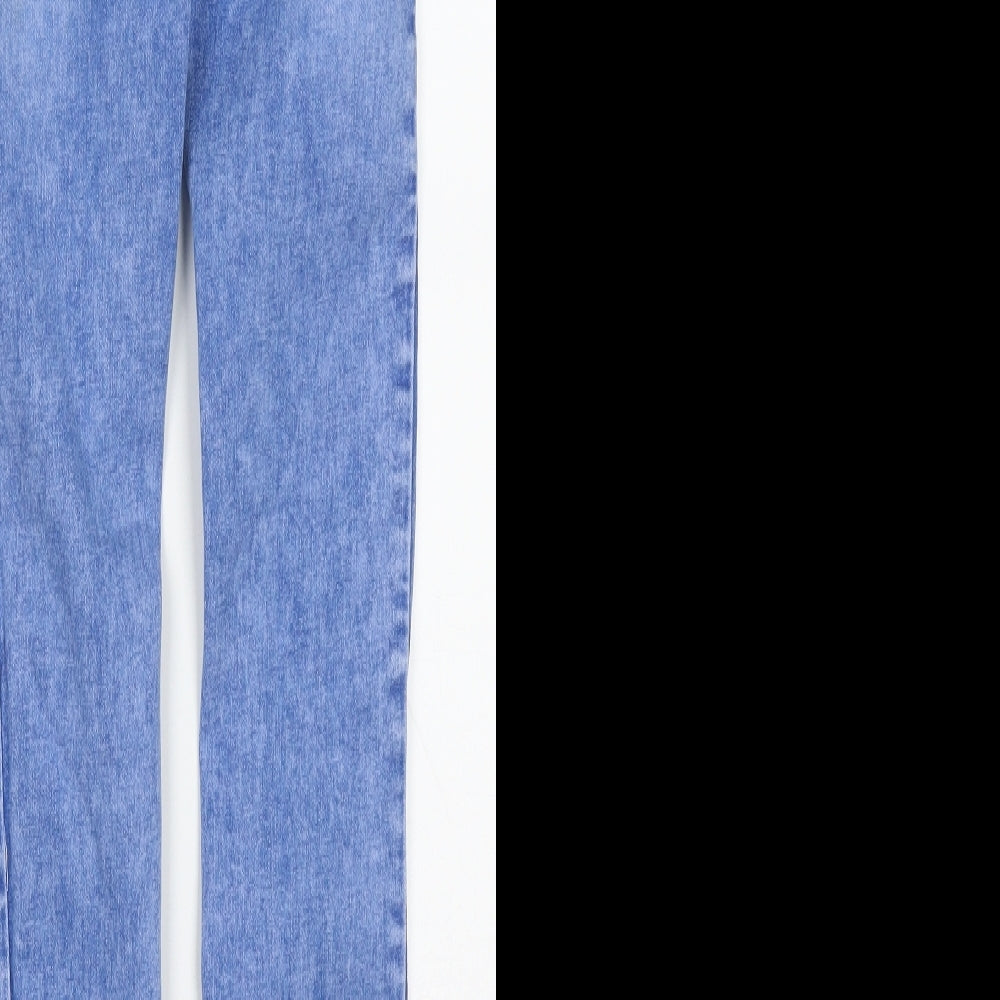 New Look Womens Blue Cotton Skinny Jeans Size 6 L30 in Regular Button