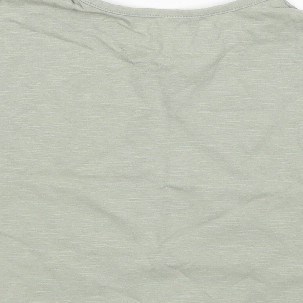 TU Girls Green Cotton Basic T-Shirt Size 5 Years Crew Neck