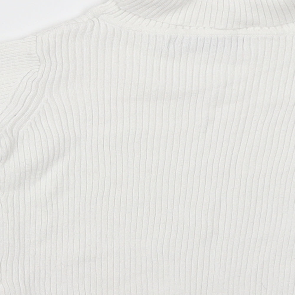 George Girls White Cotton Pullover Sweatshirt Size 2 Years Pullover