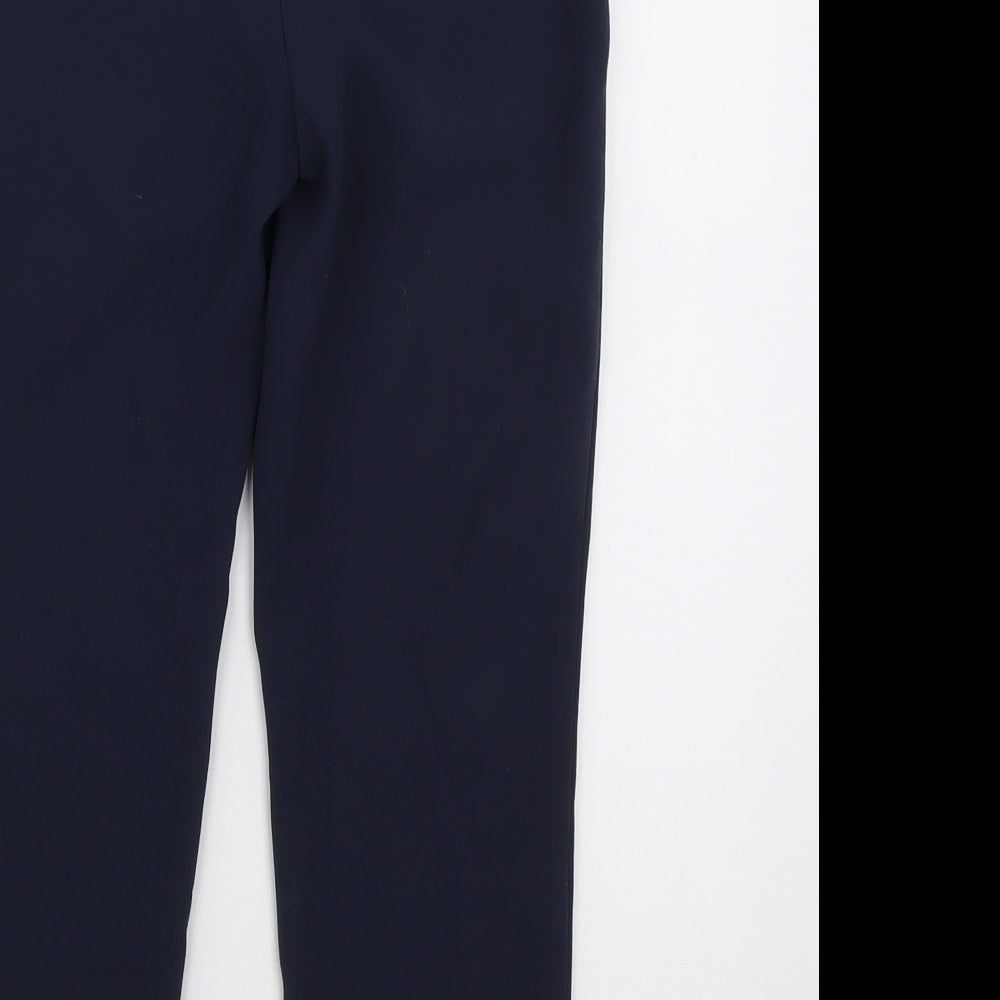 River Island Girls Blue Polyester Capri Trousers Size 9 Months Regular Zip