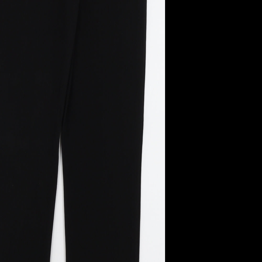 Preworn Womens Black Trousers Size L L30 in Regular