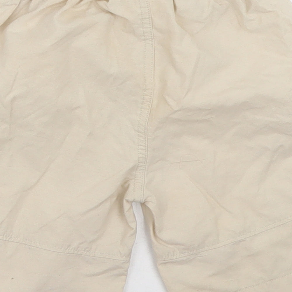 Reebok Boys Beige Cotton Sweat Shorts Size 2 Years Regular Tie