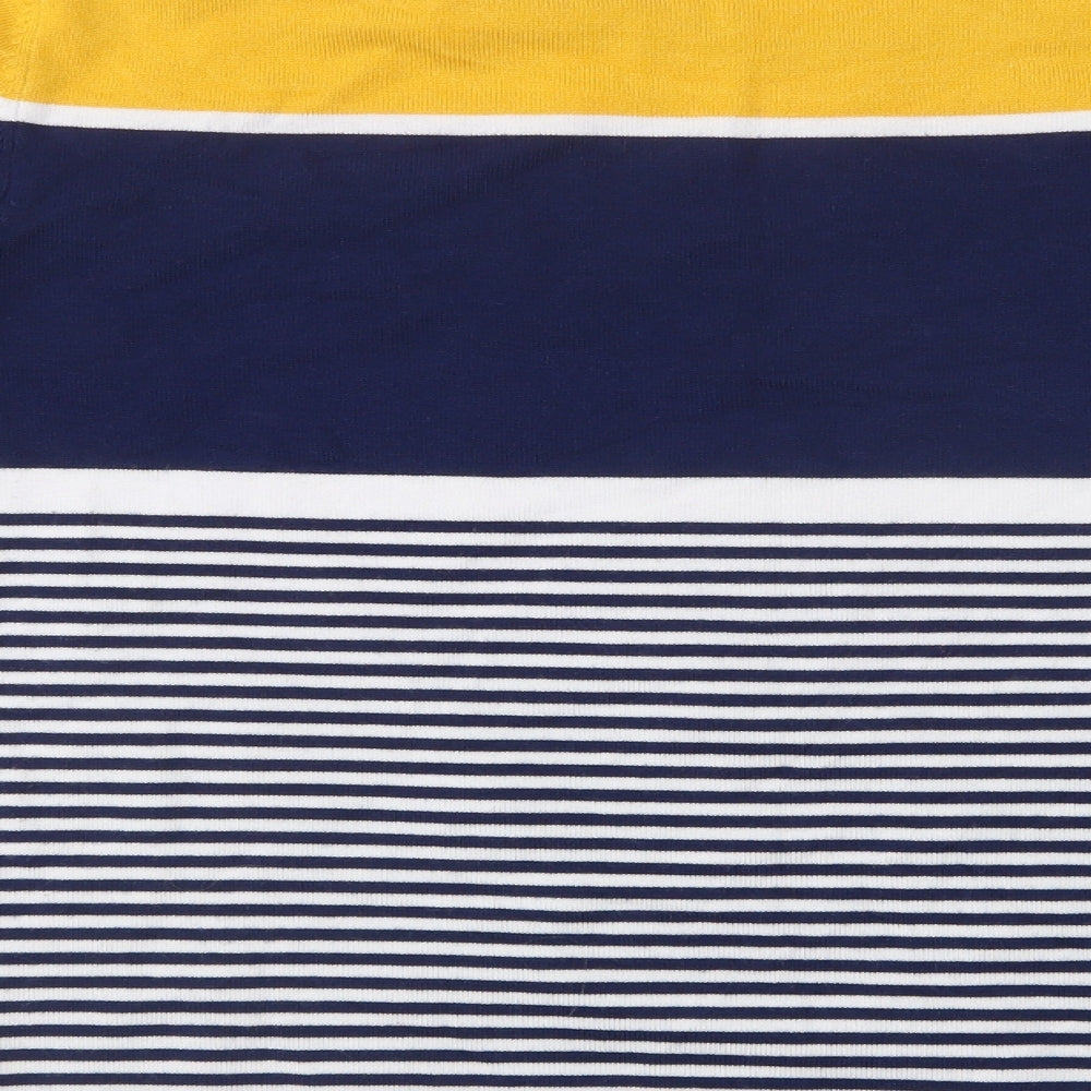 Preworn Womens Blue Boat Neck Striped Pullover Jumper Size L