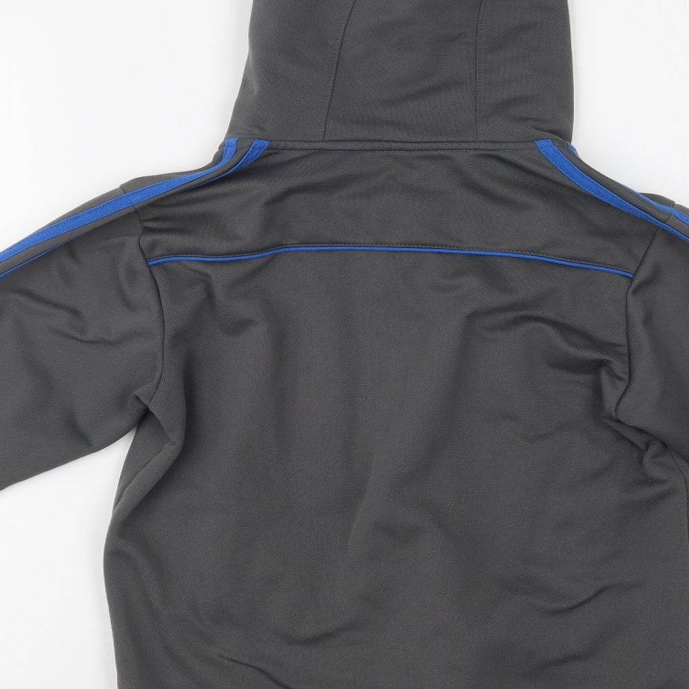 Lonsdale Boys Grey Polyester Full Zip Hoodie Size 7-8 Years Zip