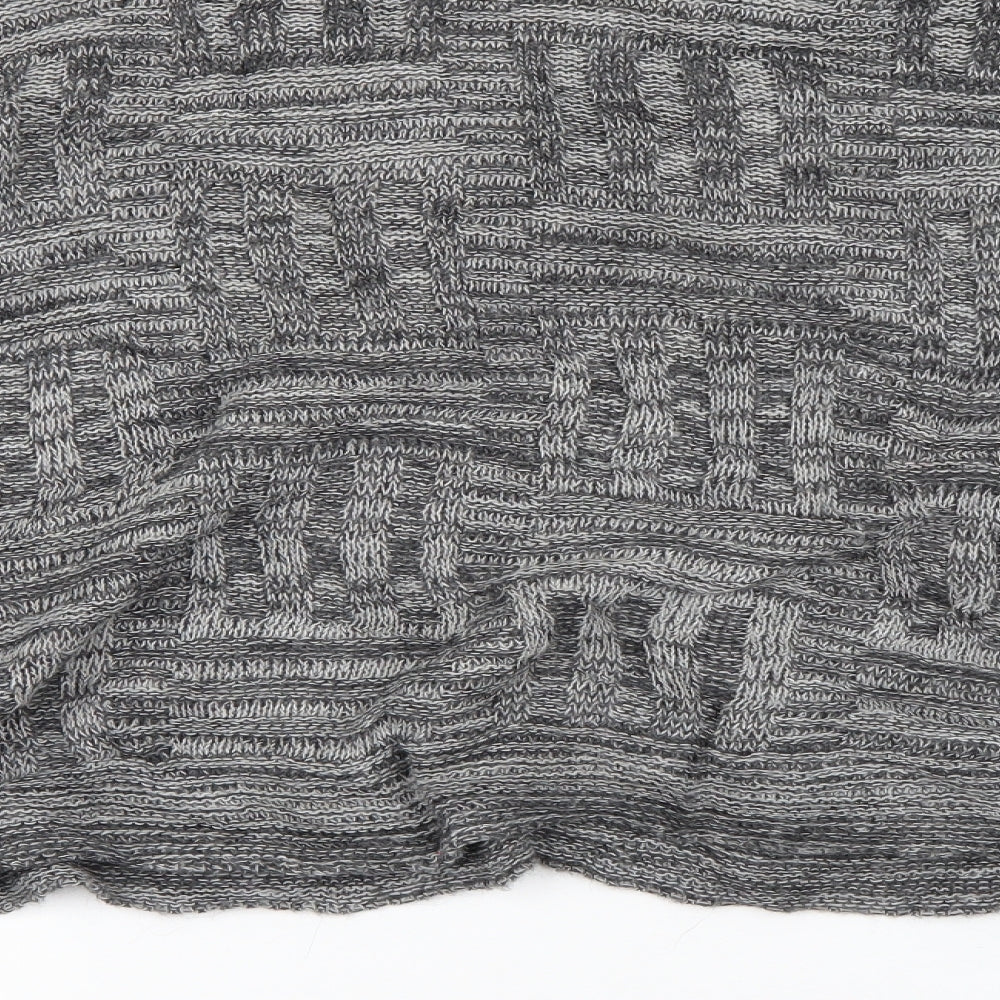 Italian Lines Womens Grey Round Neck Acrylic Pullover Jumper One Size
