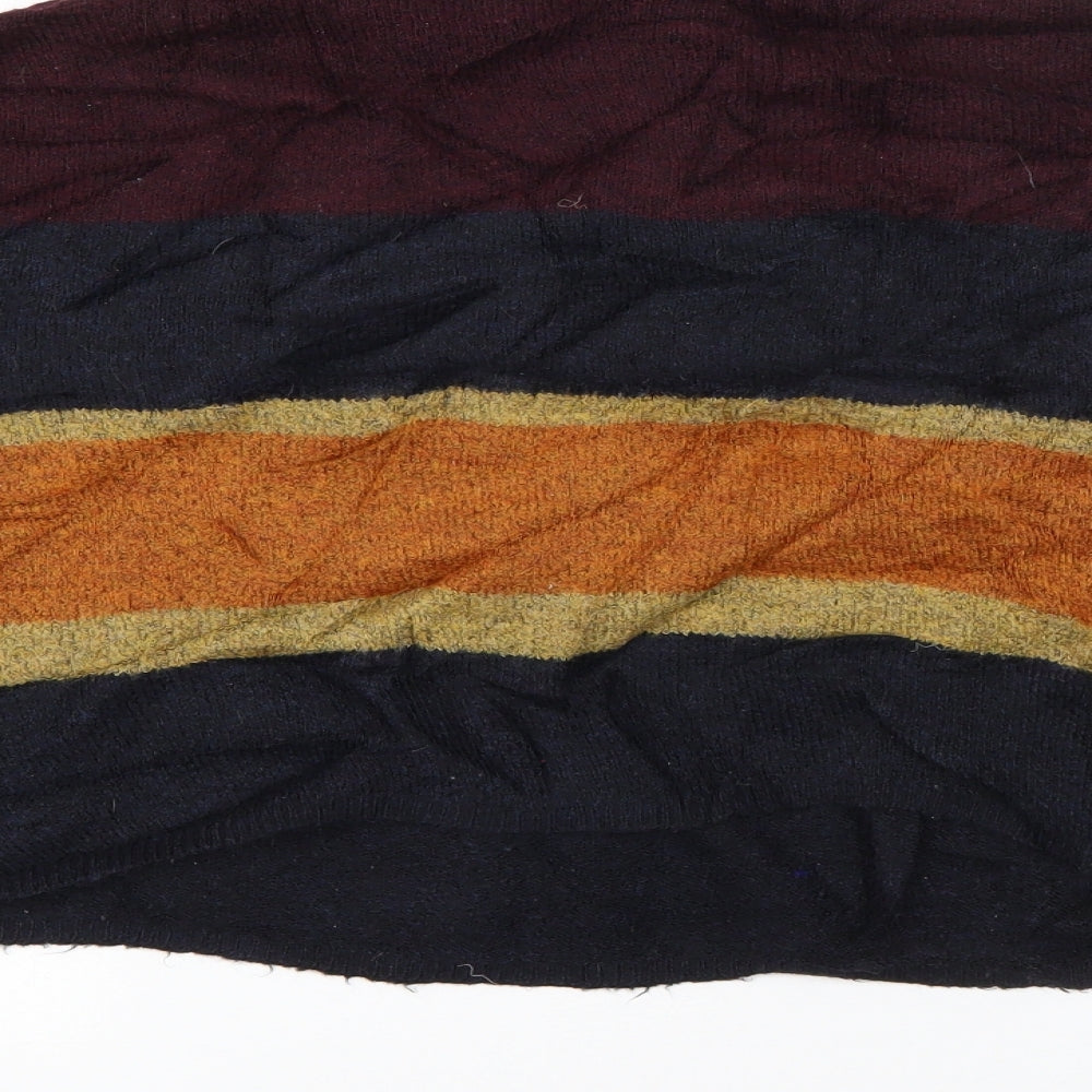 New Look Womens Multicoloured High Neck Striped Acrylic Pullover Jumper Size S