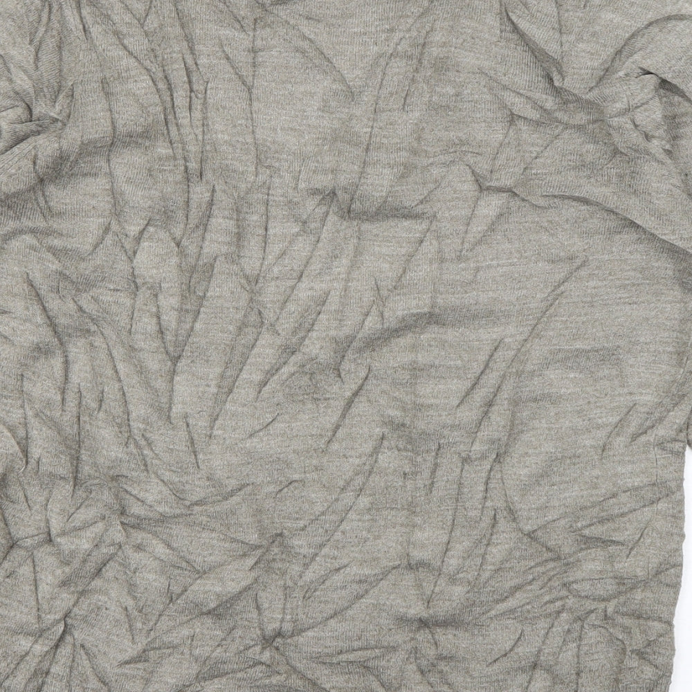 Marks & Spencer Mens Grey V-Neck Acrylic Pullover Jumper Size M