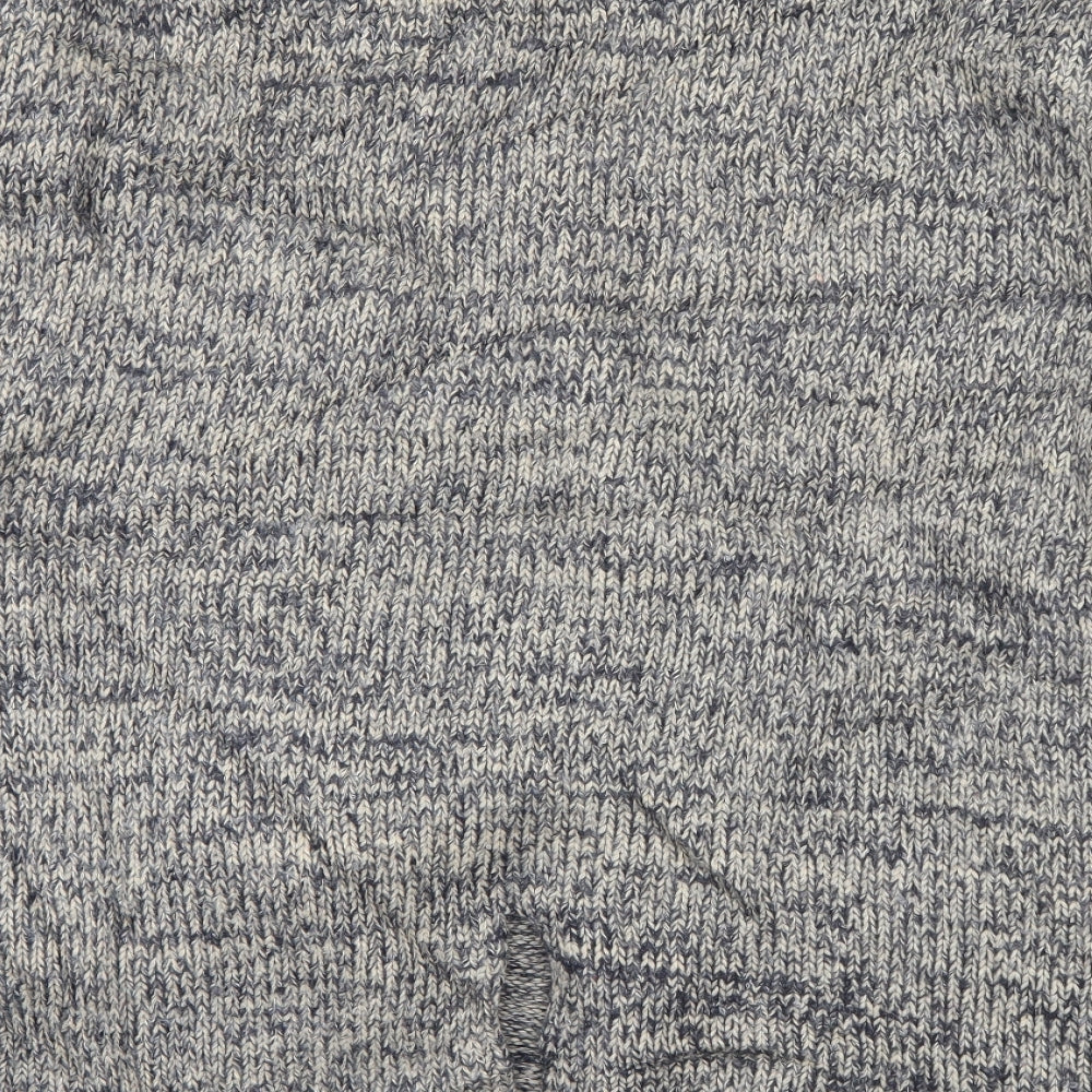 Preworn Womens Blue V-Neck Wool Cardigan Jumper Size S