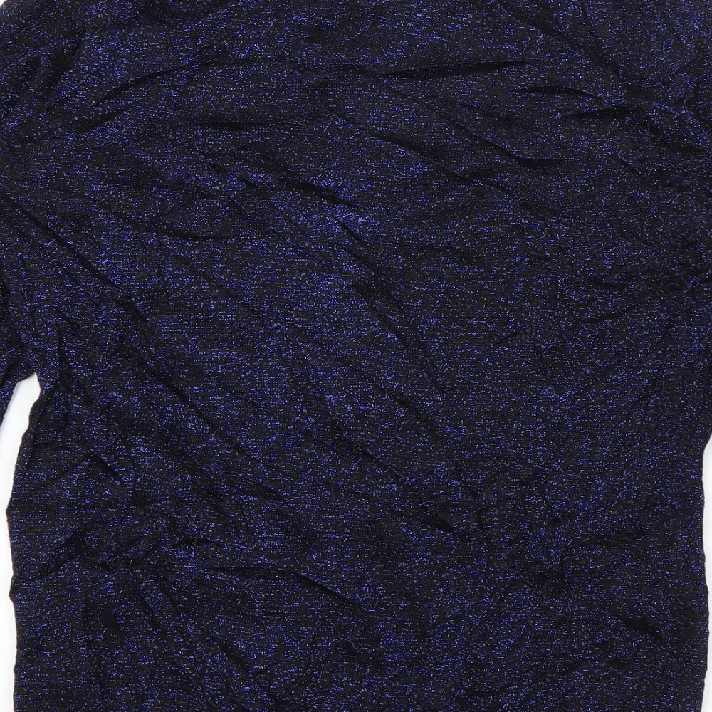 Damsel in a Dress Womens Blue V-Neck Viscose Pullover Jumper Size M