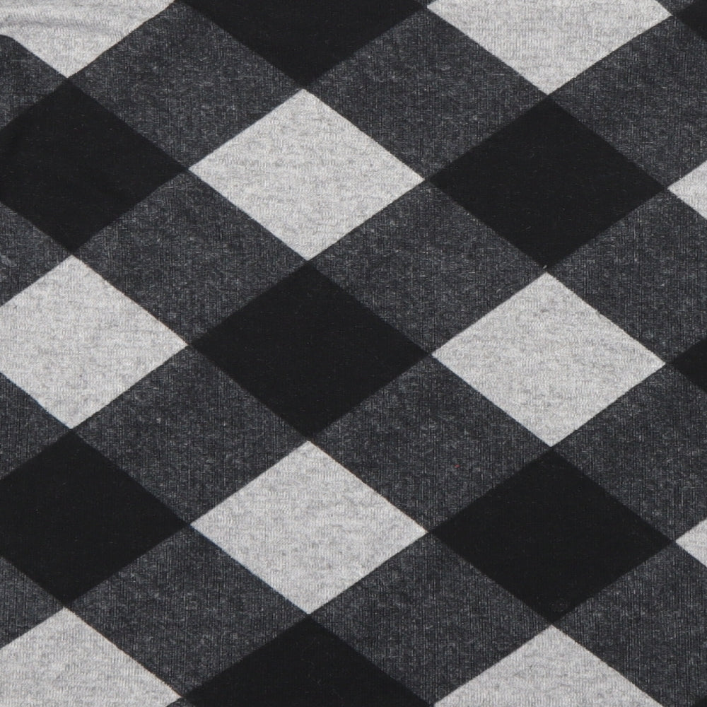 F&F Womens Grey Check Polyester Pullover Sweatshirt Size 14 Pullover