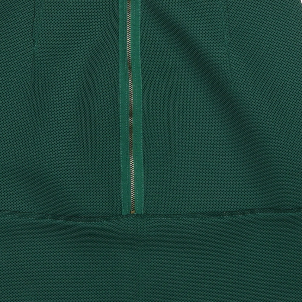 Sisley Womens Green Polyester A-Line Skirt Size 10 Zip