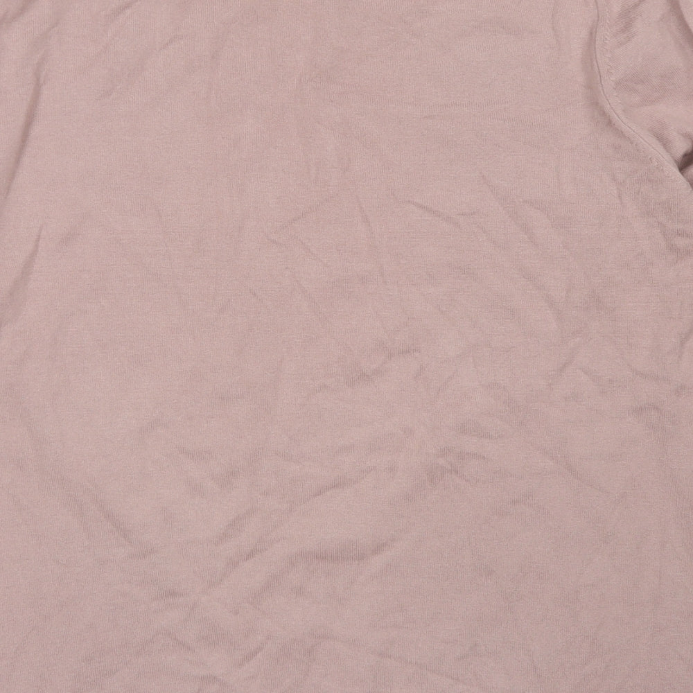 NEXT Womens Pink Crew Neck Cotton Pullover Jumper Size M