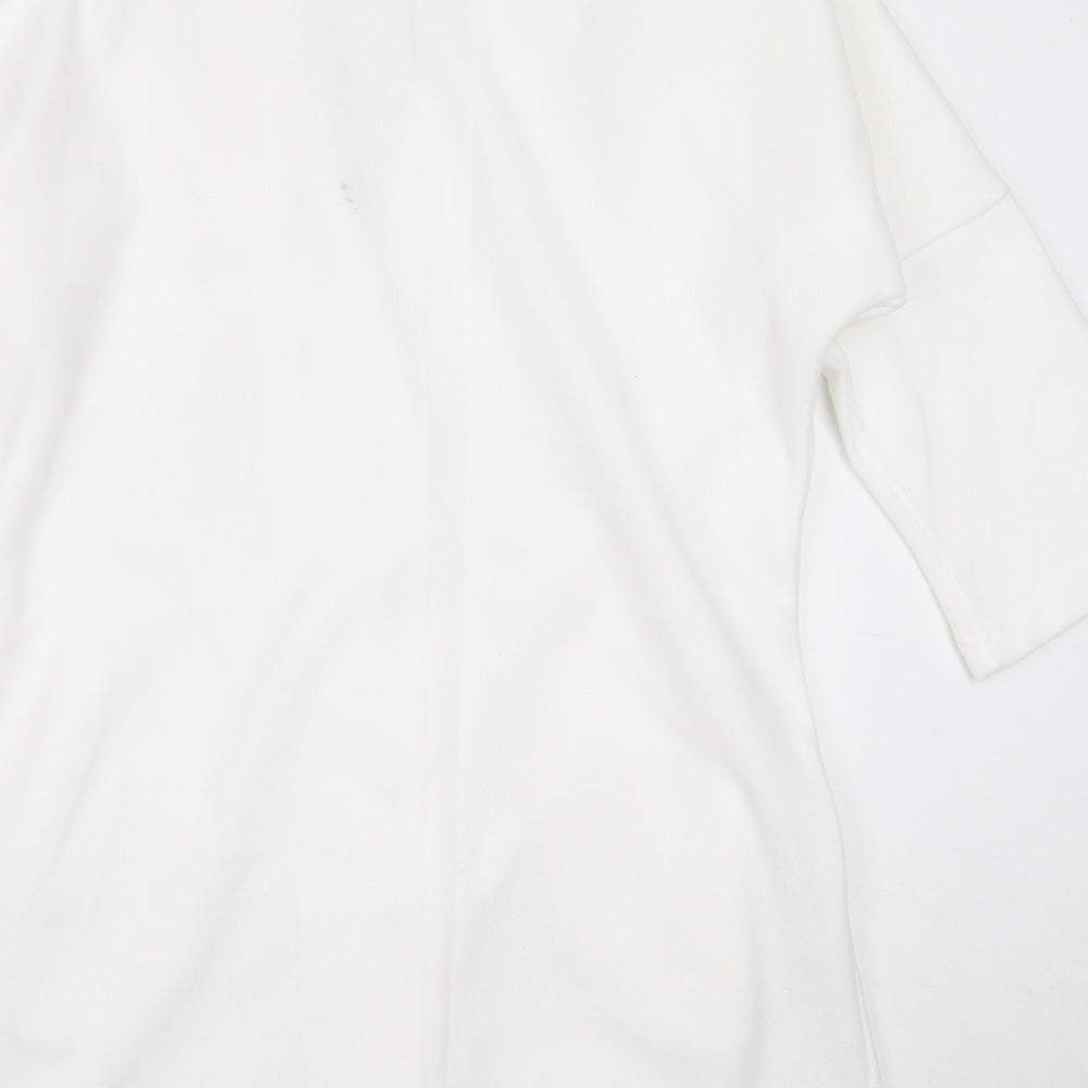 Nowrain Womens White Overcoat Coat Size M